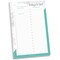 bloom daily planners Planning Pad, 6" x 9", Timed Daily Pad, Marble & Mint